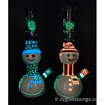 Bongs à fumer en verre de style poupée de Noël heureux